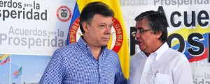 Juan Manuel Santos y su amigo Germán Cardona Gutiérrez, el encargado de facilitar el acercamiento entre Santos y Uribe