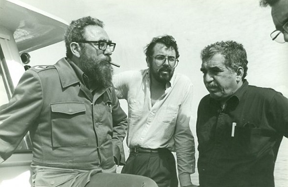 Gabriel García Márquez con Fidel Castro y Felipe López Caballero, dueño de la Revista Semana