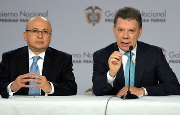Fiscal Eduardo Montealegre y Juan Manuel Santos