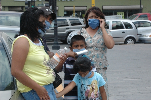 Una familia en calles de México