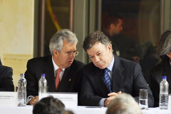 El Magistrado Arrubla y Juan Manuel Santos