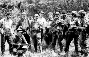 Algunos de los guerrilleros del M-19, autores de la masacre en Palacio de Justicia. Aquí están Antonio Navarro, Otty Patiño (segundo de izq a der.), Vera Grabe, entre otros