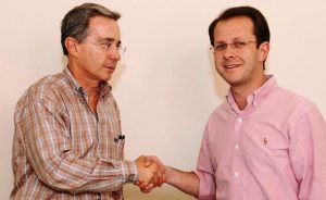 Andrés Felipe Arias y Álvaro Uribe