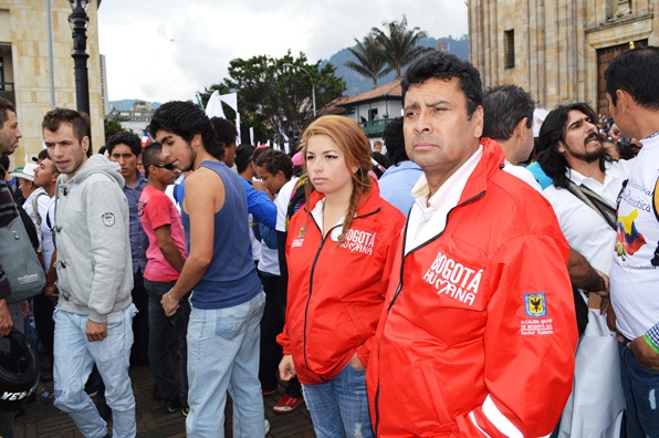 Los de la Bogotá Humana  del terrorista Petro (Foto Periodismo Sin Fronteras)