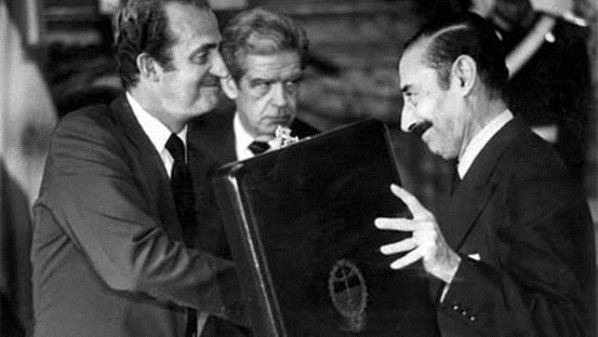 Jorge Rafael Videla y el Rey Juan Carlos