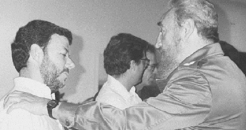 Fidel Castro y Juan Manuel Santos