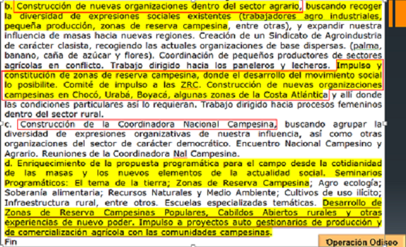 Instrucciones de cómo se deben crear e infiltrar sus organizaciones agrarias de fachada