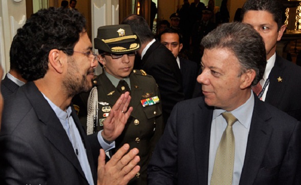 Iván Cepeda y Juan Manuel Santos, 