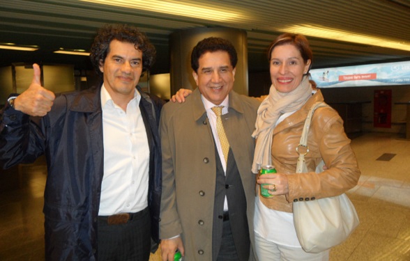 Rubén Darío Flórez Arcila, Rafael Amador y María Claudia Parias Durán, directora de la Orquesta Filarmónica de Bogotá hasta hace poco