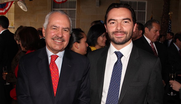Darío Arismendi, periodista oficialista, y Andrés Villamizar Pachón, director de la Unidad Nacional de Protección
