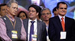 Álvaro Uribe, Francisco Santos y el candidato Oscar Iván Zuluaga