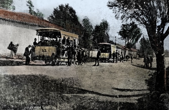 El tranvía de Bogotá, en 1892 (Foto tomada de Historia del Transporte Público en Bogotá)