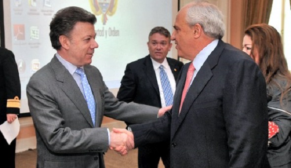 Juan Manuel Santos y Ernesto Samper
