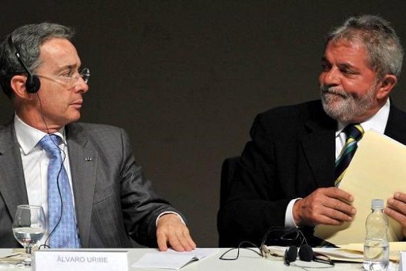 Álvaro Uribe y Lula da Silva