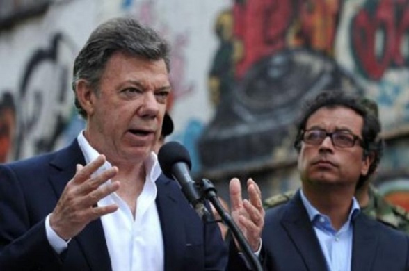 Juan Manuel Santos y Gustavo Petro (Foto El Espectador)