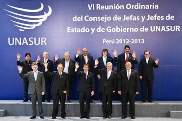 Reunión de Unasur en Lima, en abril de 2013