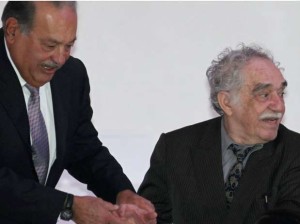 García Márquez y Carlos Slim, uno de quienes financiaron sus proyectos