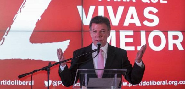 Juan Manuel Santos en el Partido Liberal, su partido