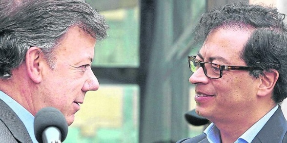 Juan Manuel Santos y Gustavo Petro