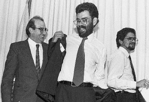 Humberto de La Calle, Alfonso Cano, Iván Márquez, durante otros fallidos "diálogos de paz"