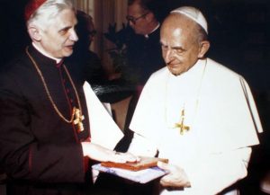 Pablo VI y el entonces Cardenal Joseph Ratzinger
