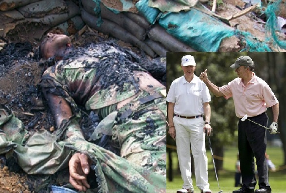 Mientras nuestros soldados mueren asesinados por los terroristas, Santos pasa su tiempo dialogando con ellos y jugando golf con sus aliados