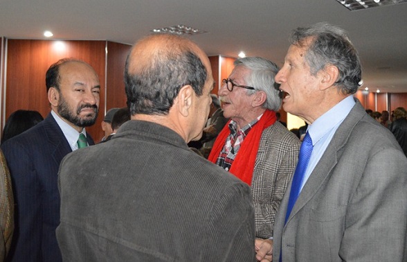 El Honorable Senador Alfredo Rangel, Carlos Valverde y Fernando Alameda, Director del CPPC
