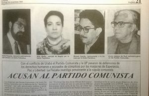 Aida Abella, Vasquez del Real y Manuel Cepeda participaron, según el DAS, en masacres de militantes de su mismo partido y otros