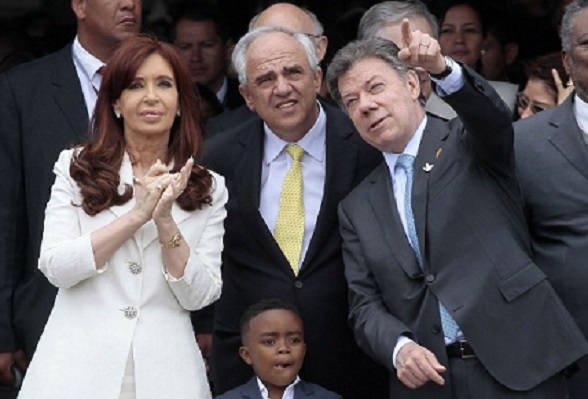 Cristina Fernández, Ernesto Samper y Juan Manuel Santos