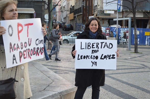 La incansable brasilera Lilian Goulart, exigiendo la liberación de Leopoldo López