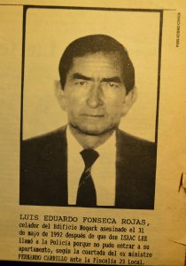 Luis Eduardo Fonseca Rojas, el humilde celador asesinado