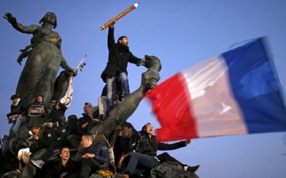 Cientos de miles de franceses marcharon para repudiar el terrorismo