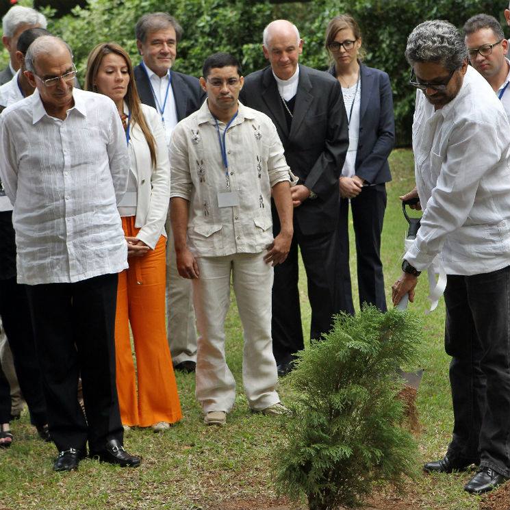 Iván Márquez y Humberto de la Calle