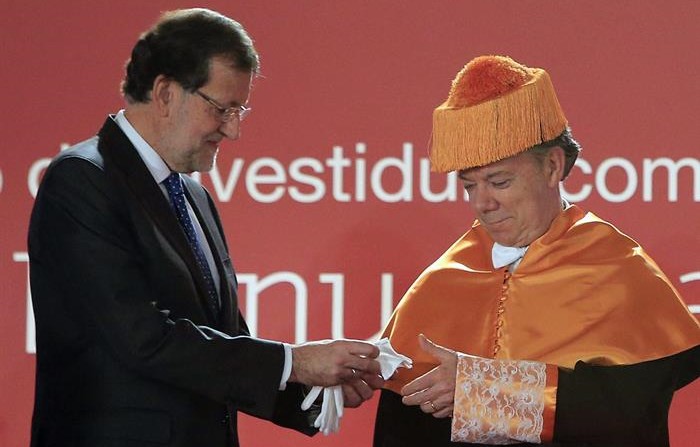 Mariano Rajoy y Juan Manuel Santos