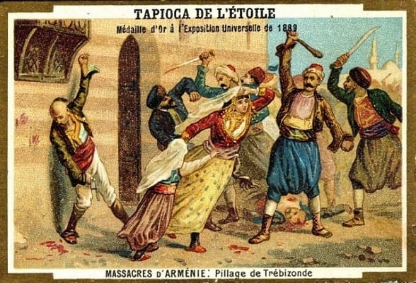 Postal que nos recuerda la masacre de armenios