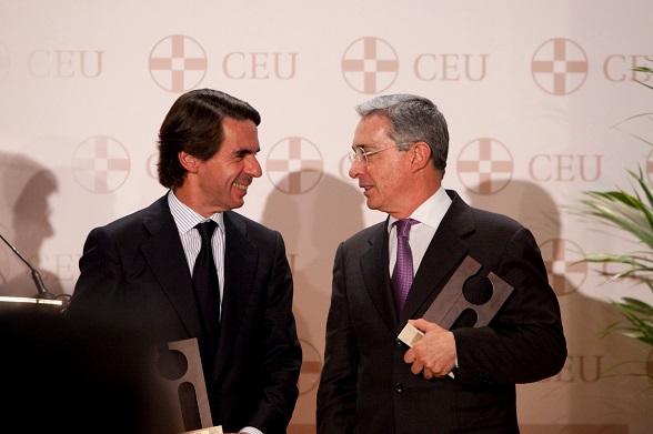 José María Aznar y Álvaro Uribe