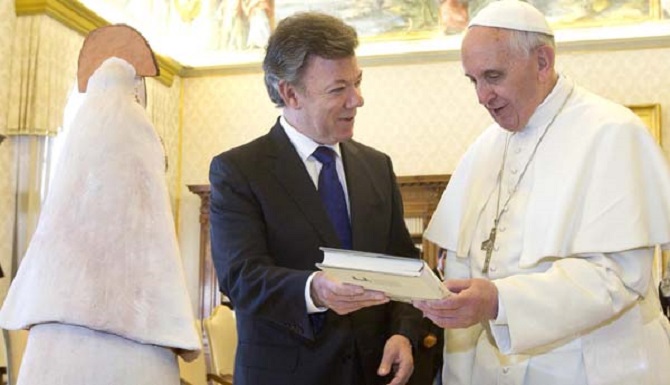 Juan Manuel Santos y el Papa Francisco