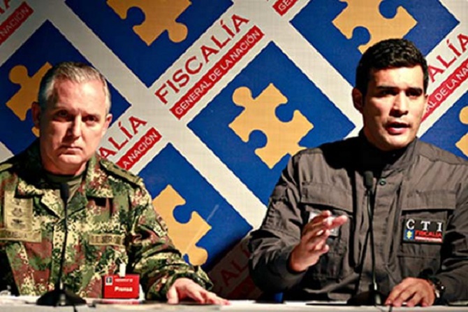 Mejía Ferrero y Julián Quintana, director de CTI y acérrimo enemigo de los militares que combaten a las guerrillas